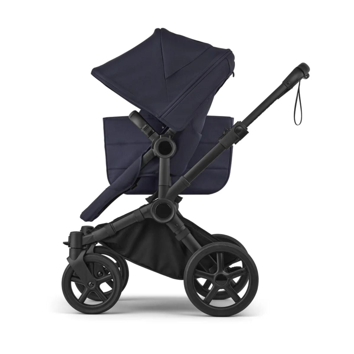 Bugaboo Donkey 6 Complete Single-to-Double Stroller - Black / Deep Indigo - Smooth Ride on Any Terrain